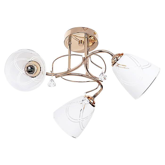 Люстра "Амалия" 3 лампы 40Вт Е27 золото 56х56х25