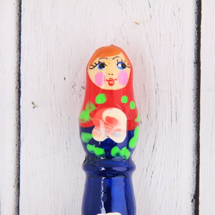 Ручка деревянная, матрешка "Воронеж", 17 см