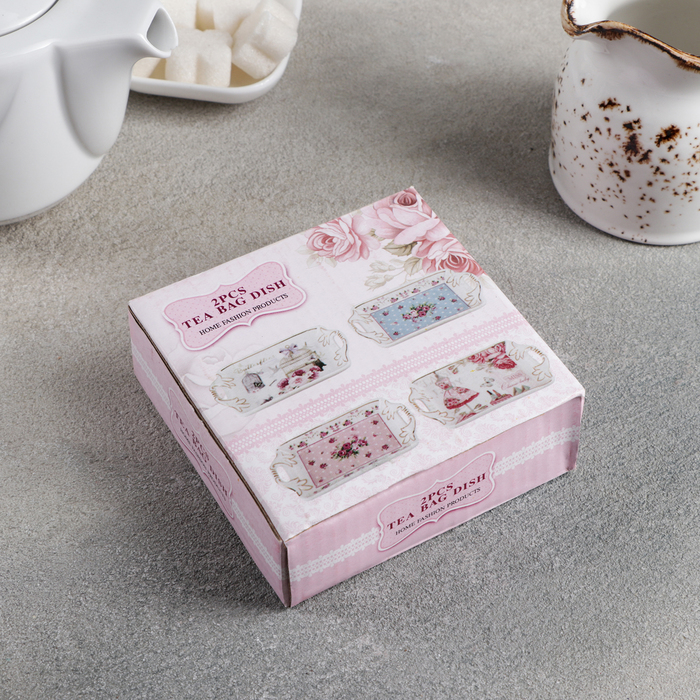 Набор подставок п/чайный пакетик 2 предмета с ручками