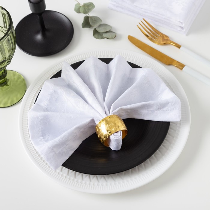 Набор салфеток "Этель" Роскошь 32х32 см - 4 шт., цвет белый, пл. 192 г/м2, хл. с ГМО