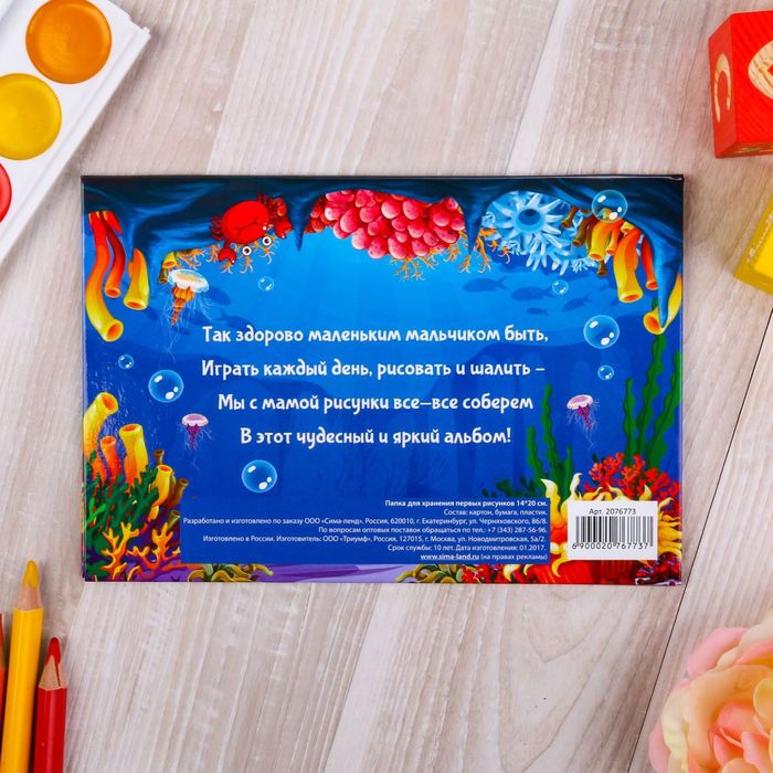 Папка для первых рисунков "Первые рисунки нашего малыша"