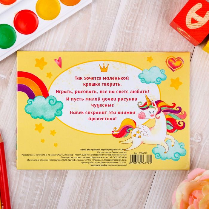 Папка для первых рисунков "Первые рисунки нашей принцессы"