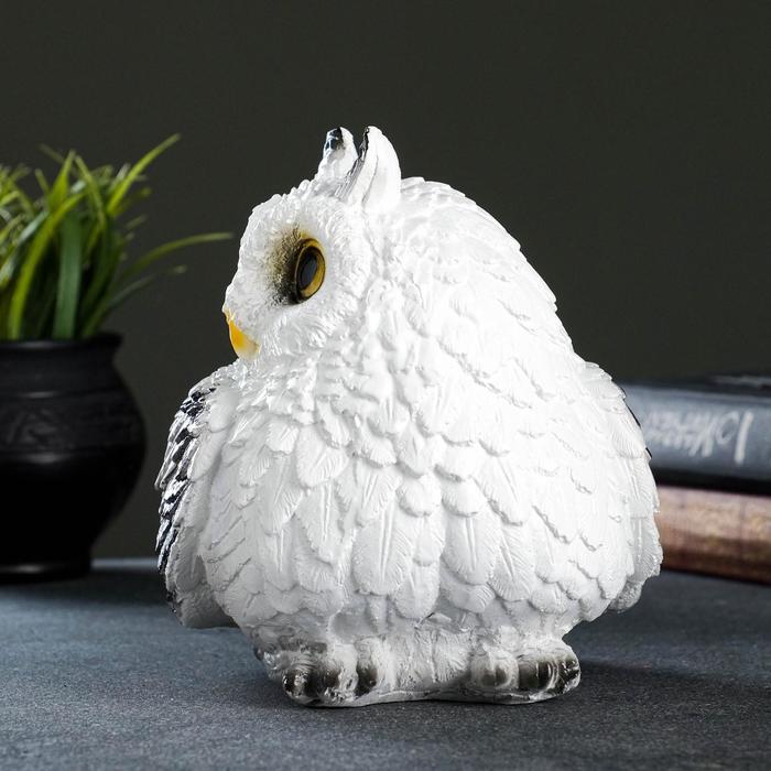 Копилка "Совушка малая" серая 15х15см