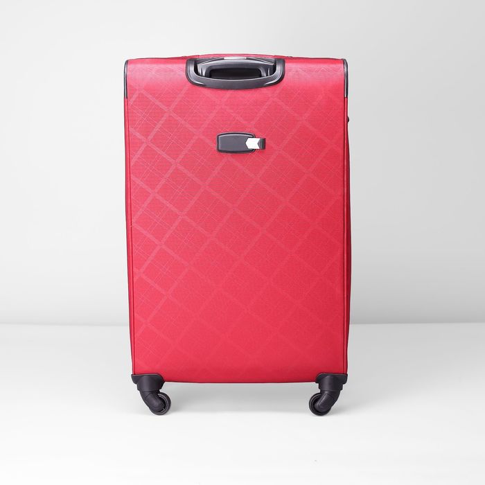 Чемодан большой 28", трансформер, 1 отдел на молнии, 2 наружных кармана, 4 колеса, цвет красный