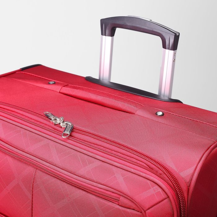 Чемодан большой 28", трансформер, 1 отдел на молнии, 2 наружных кармана, 4 колеса, цвет красный