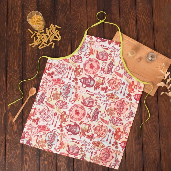 Фартук "Доляна" Чайные традиции, 60х70 см, вафельное полотно 162г/м2