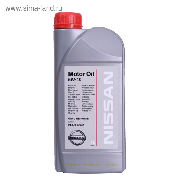 Моторное масло NISSAN 5W-40, 1л wolf масло моторное wolf vitaltech 5w 40 pi c3 1л