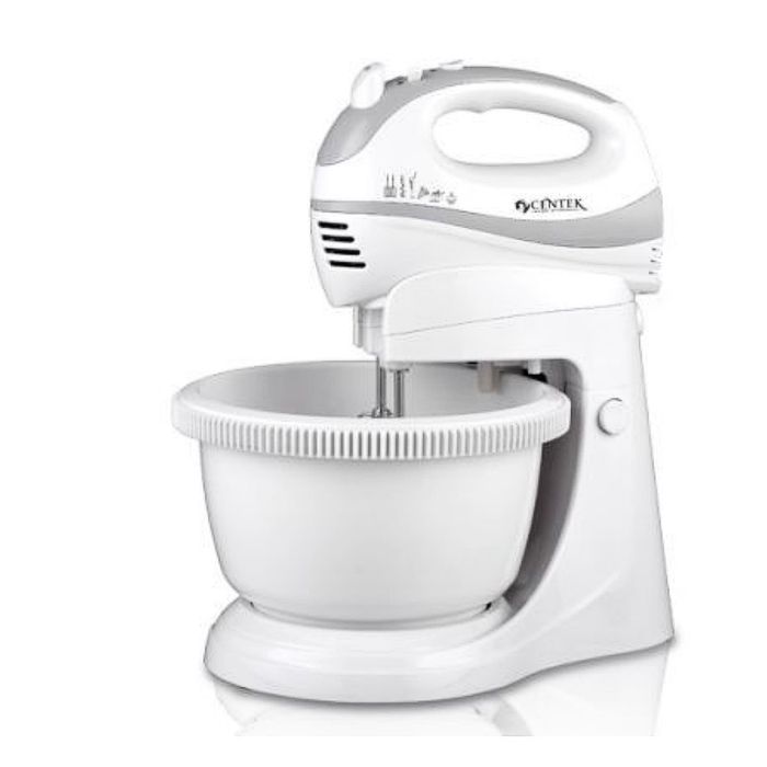 Миксер Centek CT-1105, 320 Вт, с чашей, 3.5 л,  5 скоростей, белый