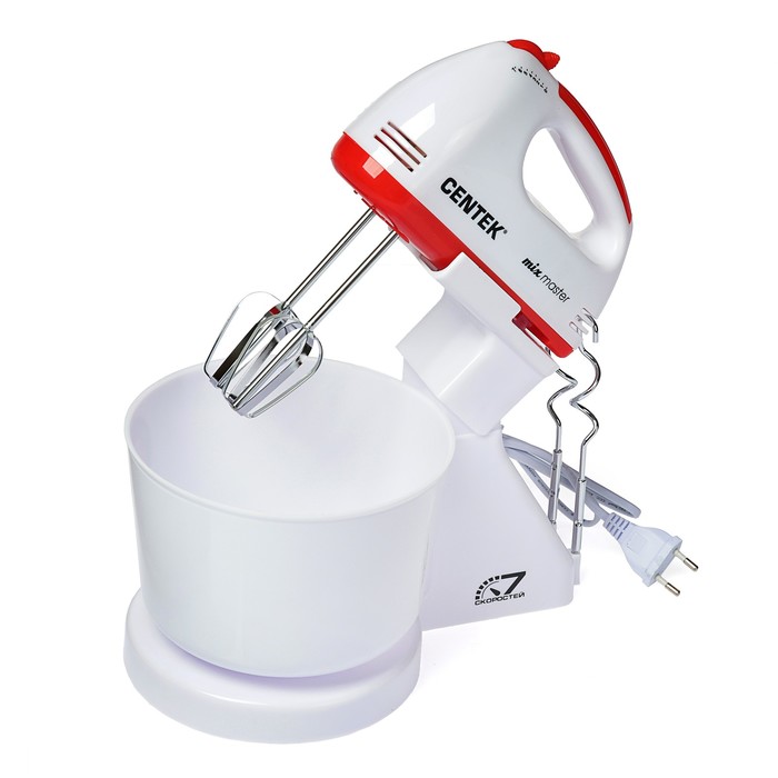 Миксер Centek CT-1113, 200 Вт, кнопка отсоединения насадок