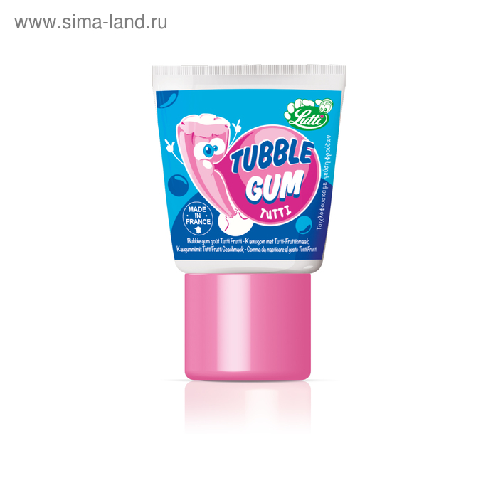 фото Жевательная резинка lutti tubble gum tutti, с фруктовым вкусом, 35 г