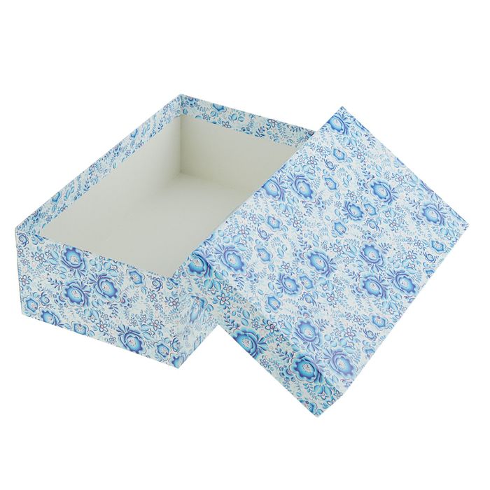 Набор коробок 6в1 "Голубые цветы", 35 х 25 х 12.5 - 23 х 13 х 7.5 см