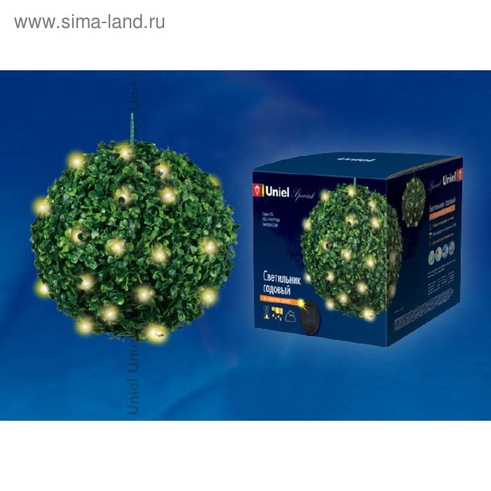 Светильник садовый Uniel, солнечная батарея, подвесной, IP44, A4, 400мАч, цвет зеленый