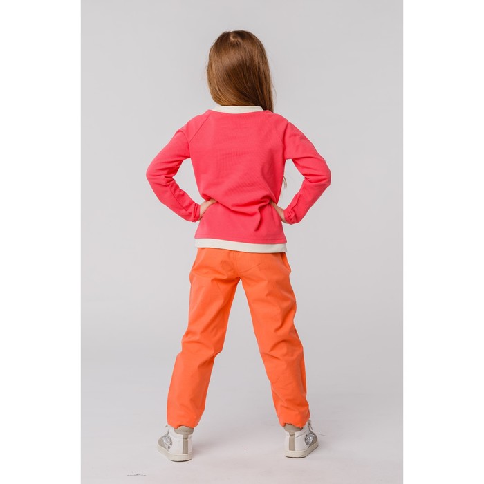 Брюки для девочки, рост 122 см, цвет коралловый