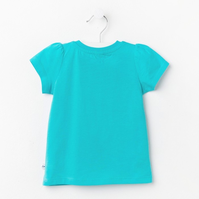 Футболка для девочки, рост 92 см, цвет бирюзовый