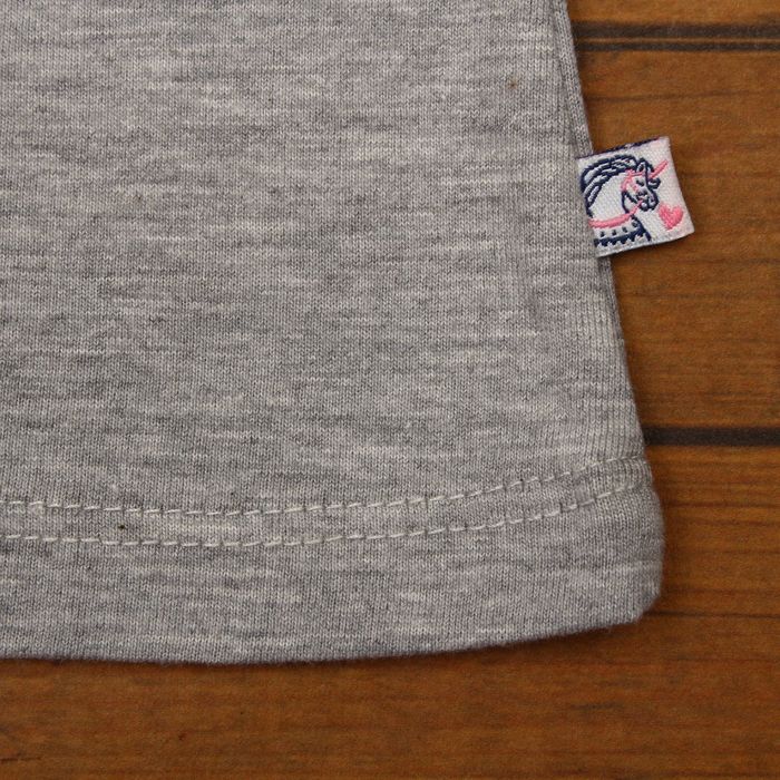 Футболка для девочки, рост 80 см, цвет серый меланж