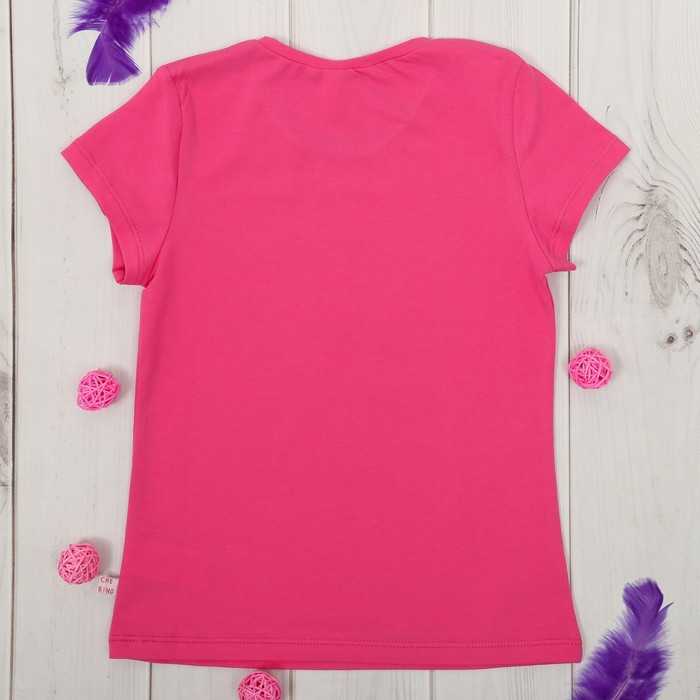 Футболка для девочки, рост 110 см, цвет розовый