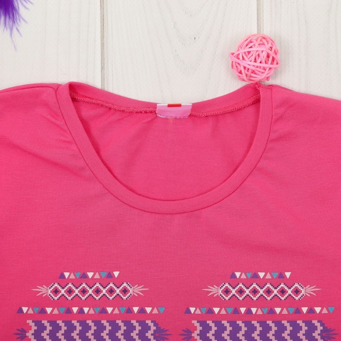 Футболка для девочки, рост 110 см, цвет розовый