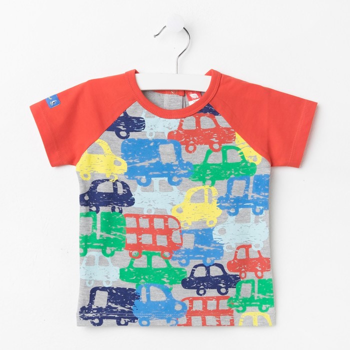 Футболка детская, рост 68 см, цвет красный