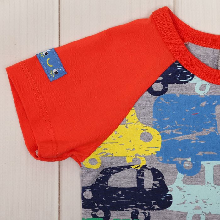 Футболка детская, рост 68 см, цвет красный