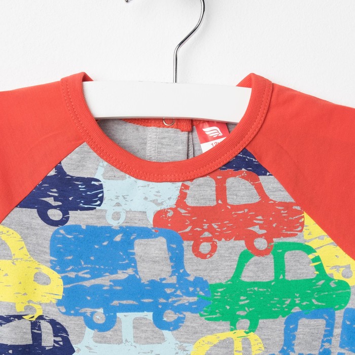 Футболка детская, рост 80 см, цвет красный