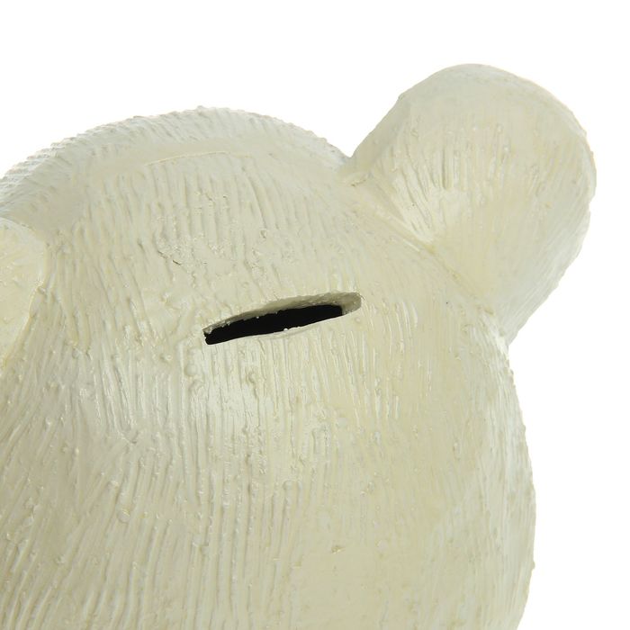 Копилка "Мишка с сердцем" белый 26см