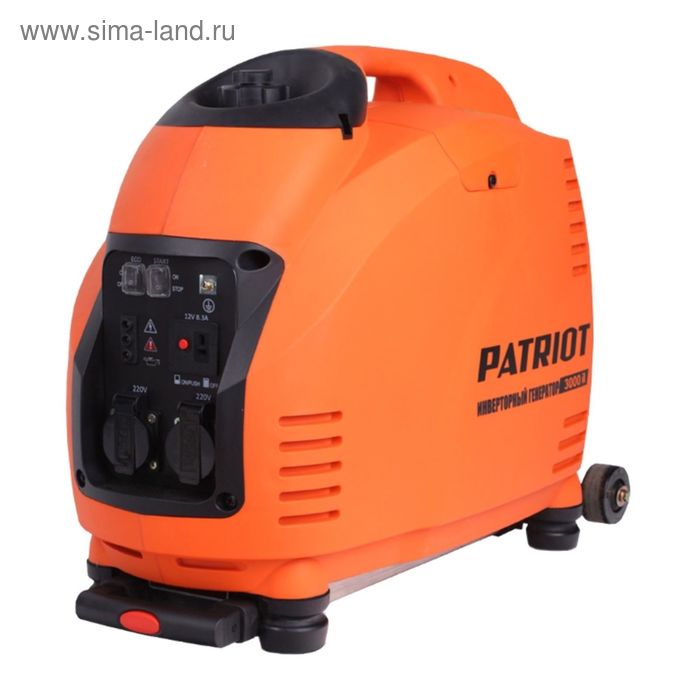 

Генератор инверторный PATRIOT 3000il, 220В, 3.5 кВт, 5.7 л