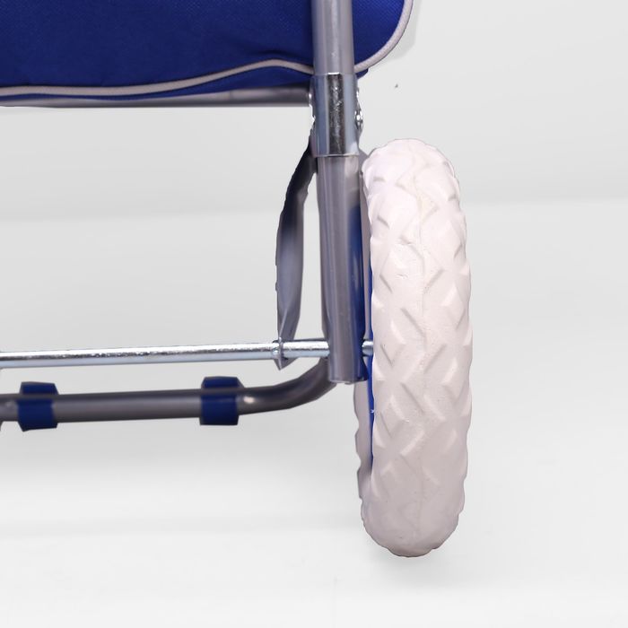 Сумка-тележка, хозяйственная, на колёсах, 33 л, цвет синий/серый