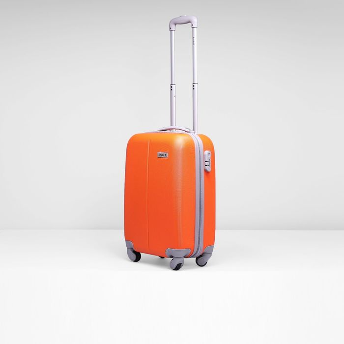 Чемодан малый, 20", 4 колеса, кодовый замок, цвет оранжевый