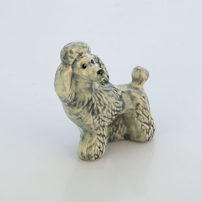 Статуэтка фарфоровая "Пудель серый", 9 см