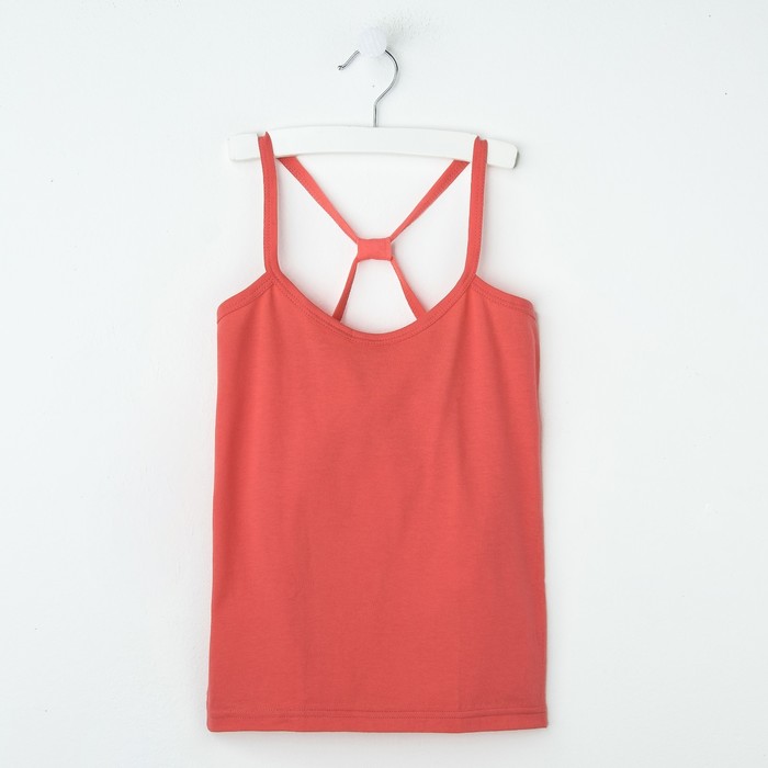 Майка-топдля девочки "Карина", рост 98-104 см, цвет коралловый 1054