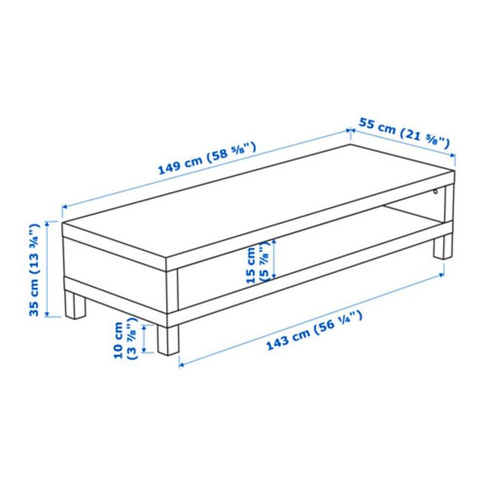 Тумба под ТВ, цвет черно-коричневый ЛАКК