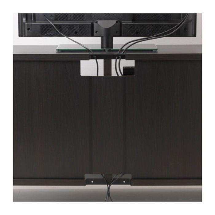 Тумба под ТВ, цвет черно-коричневый БЕСТО