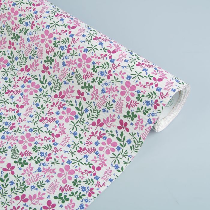 Бумага упаковочная крафт "Милота", бело-сине-малиновый, 0.5 х 10 м