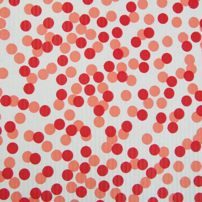 Бумага упаковочная крафт, бело-красный, 0.5 х 10 м