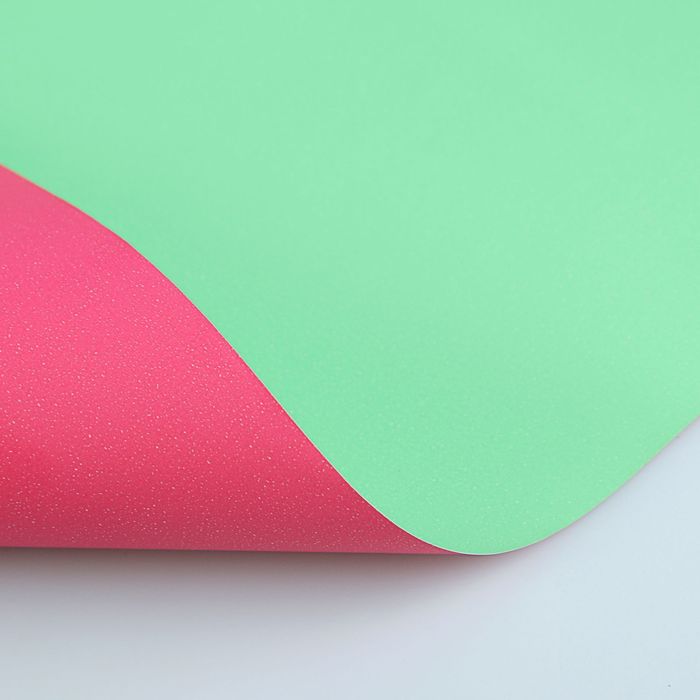Плёнка двухцветная "Эко", розово-мятная, 0,5 х 9 м