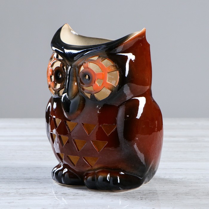 Кашпо "Сова" малая резная