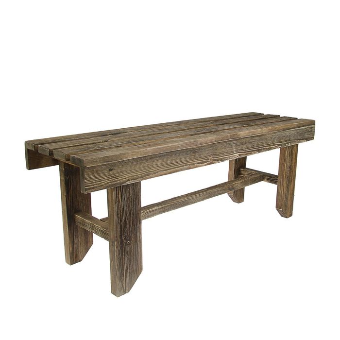 Лавка к набору "Дачный",натуральная сосна брашированная 120 см