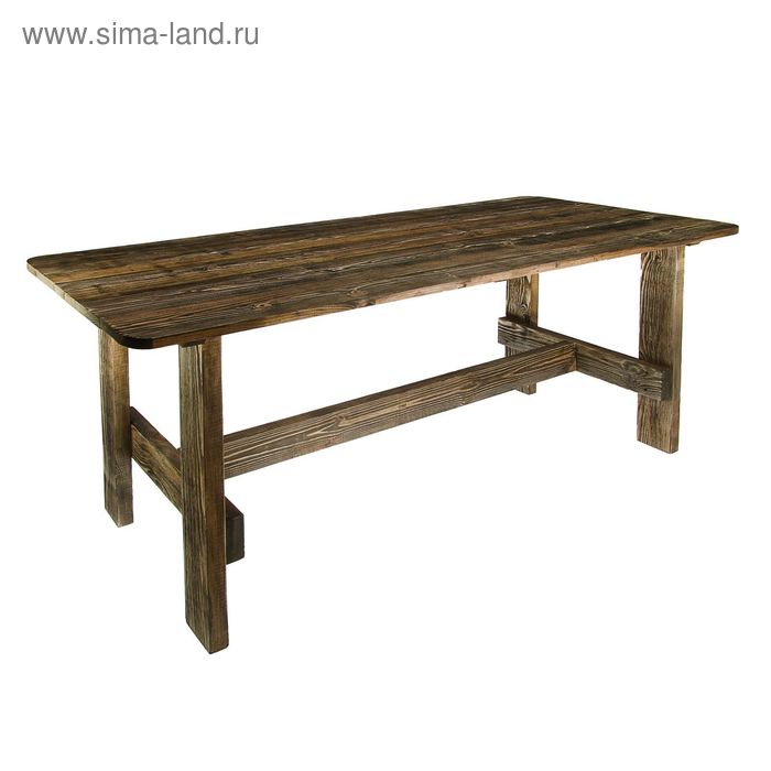 Стол к набору Дачный 140 см, сосна брашированный стол к набору дачный 160х70 см натуральная сосна