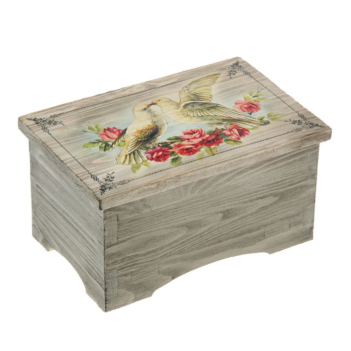 Шкатулка дерево "Голуби" 17х11х9 см