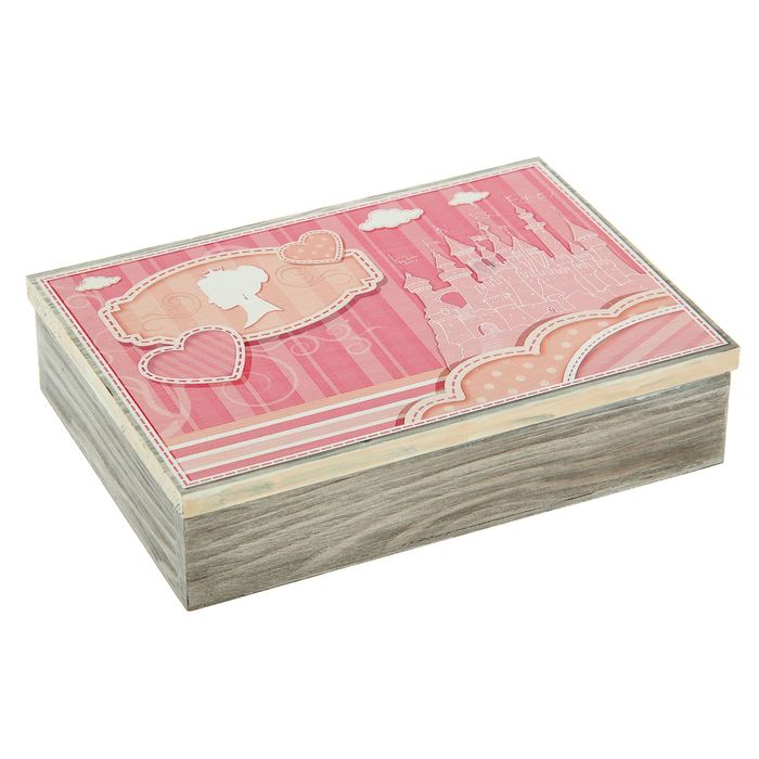 Шкатулка дерево "Принцесса" 21х15х5 см