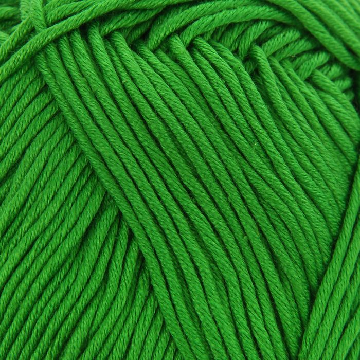 Нитки вязальные "Цвета моды" 190м/75гр 100% мерсеризованный хлопок цвет 8802 (зелень)