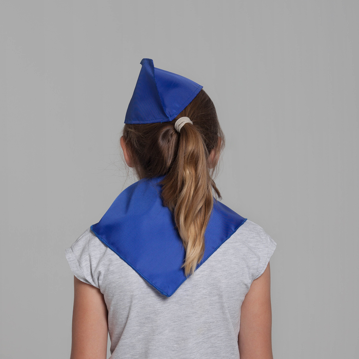 Комплект "Вожатого" пилотка + галстук, цвет василек