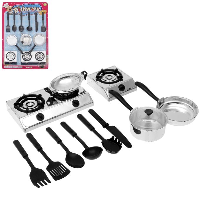 Набор посуды "Замечательный повар", 11 предметов, цвет металл, МИКС