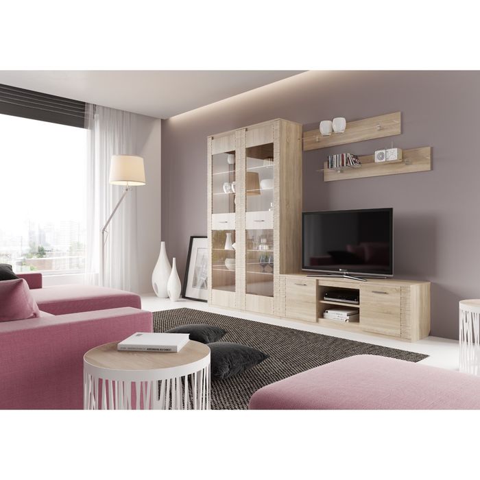 Тумба ТВ Гостинная Элана Дуб Сонома