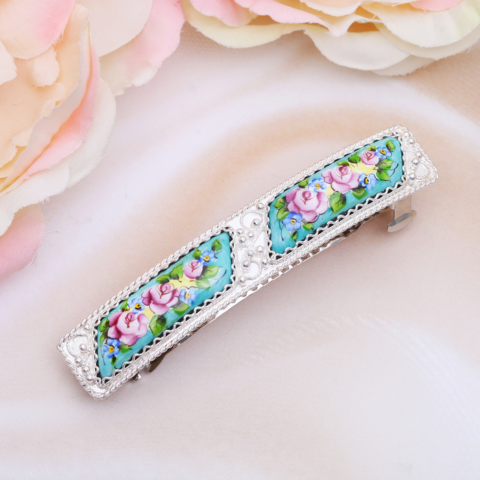 Заколка для волос "Ярина" розы, 7,5 см