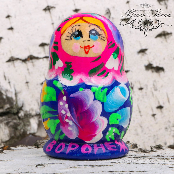 Магнит-половинка матрешка &quot;Воронеж&quot;, 6*4 см