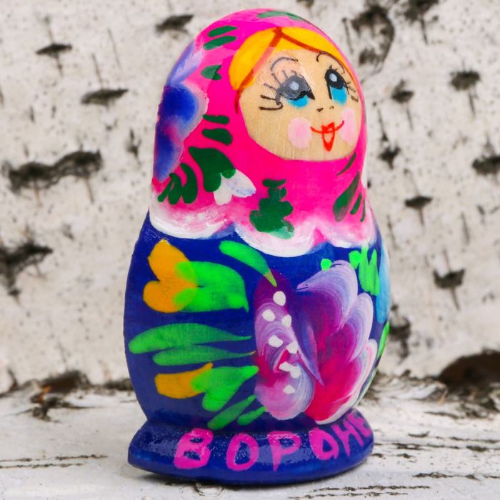 Магнит-половинка матрешка "Воронеж", 6*4 см