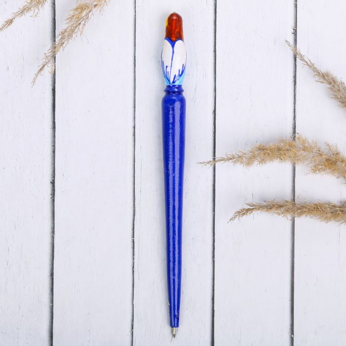 Ручка деревянная, матрешка "Спаси и сохрани", 17 см