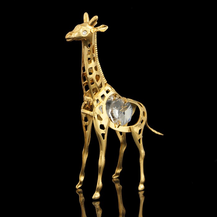 Сувенир «Жираф», 2,5 х 7 х 8,5 см, с кристаллами Сваровски