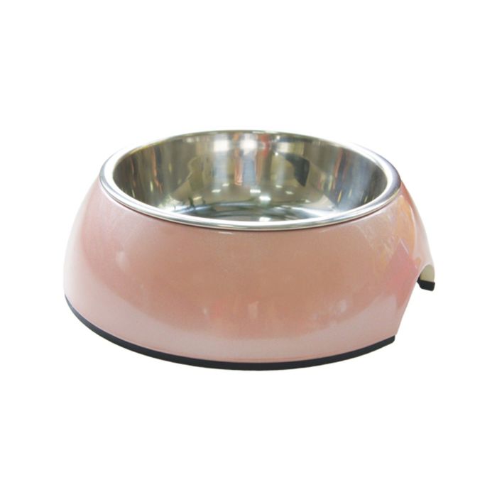 Миска SuperDesign на меламиновой подставке, 160 мл, розовый перламутр
